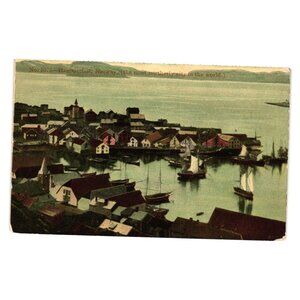 Hammerfest Norway Most Northerly City In The World Postcard Antique Collectible